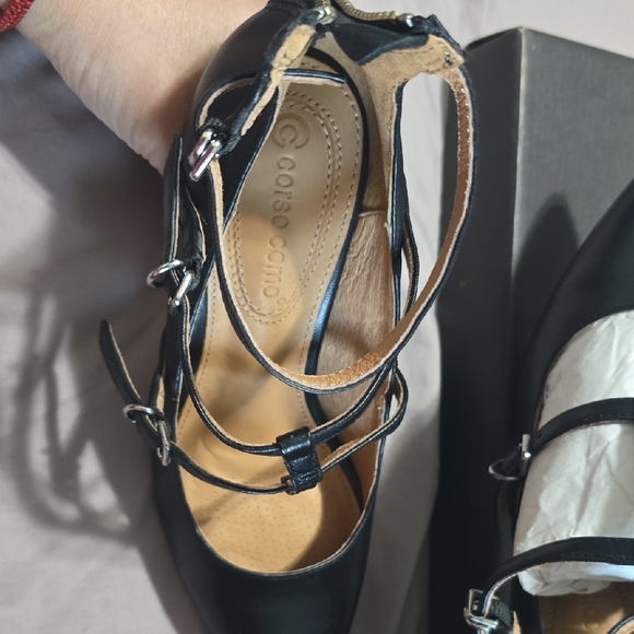 Corso Como Black Strappy Heels - Picture 6 of 7